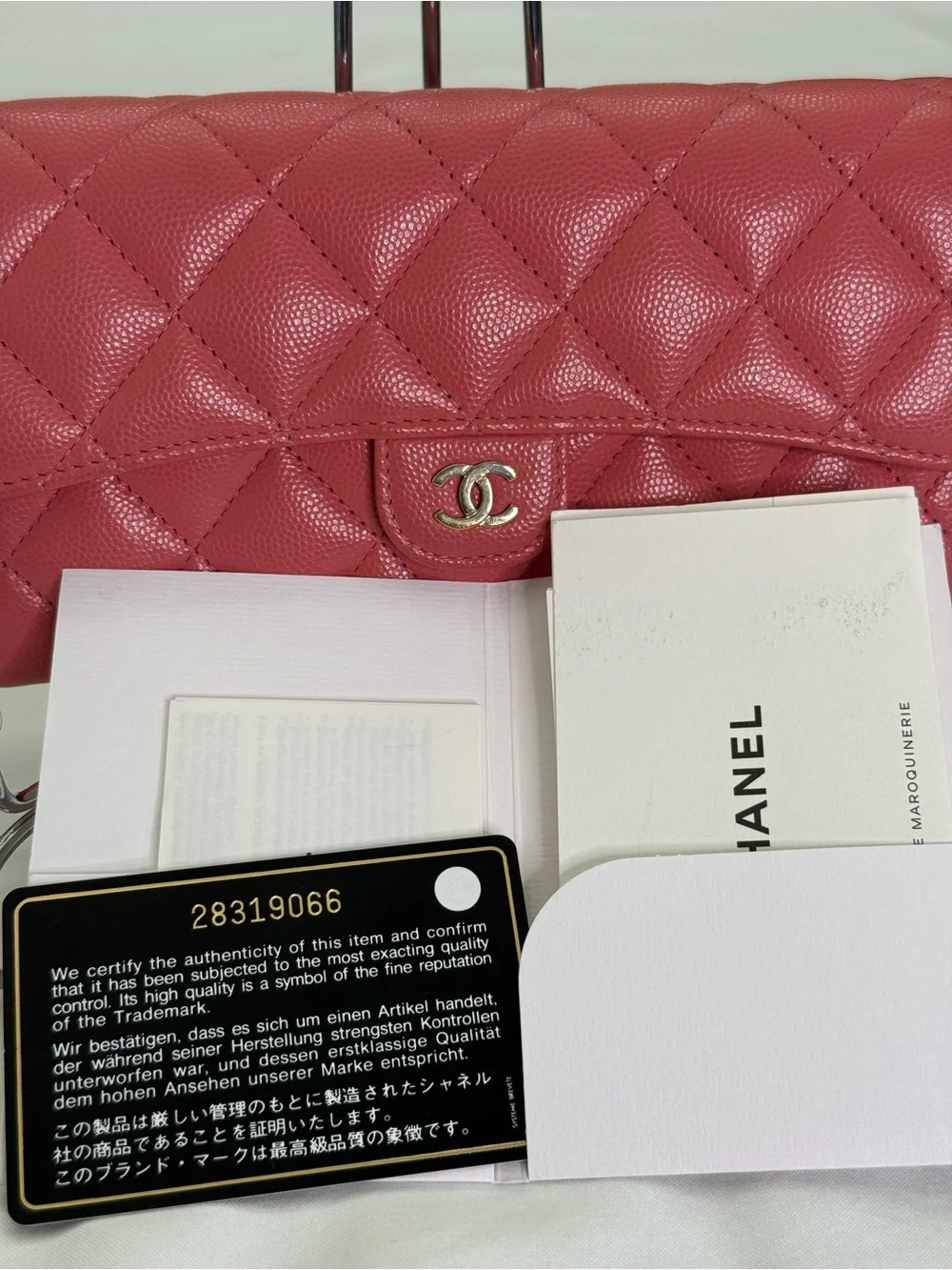 CHANEL Quilted Long Flap Wallet